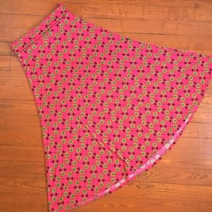 🌴Pink and Green LulaRoe Maxi Skirt - Medium